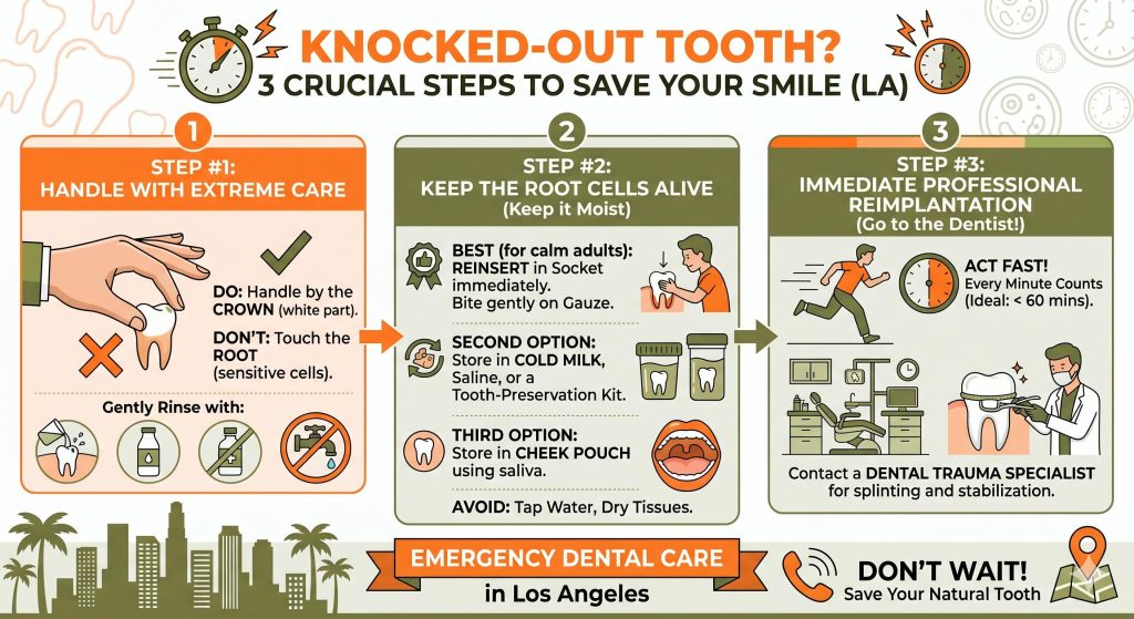Knocked out tooth repair LA